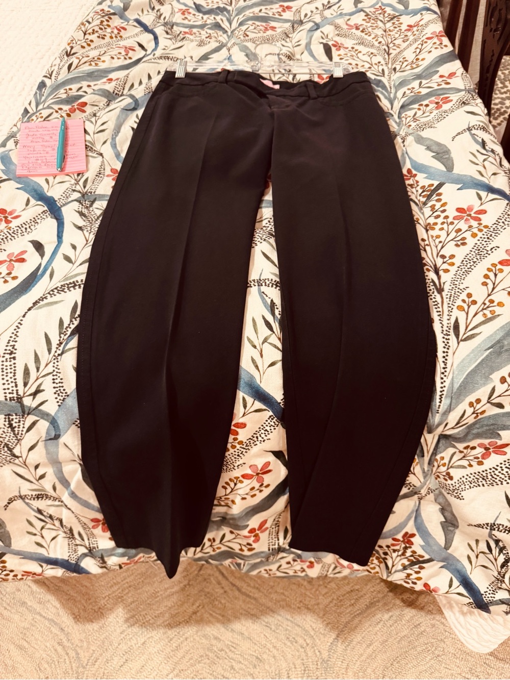 Lilly Pulitzer Black Pants with Pink Trim